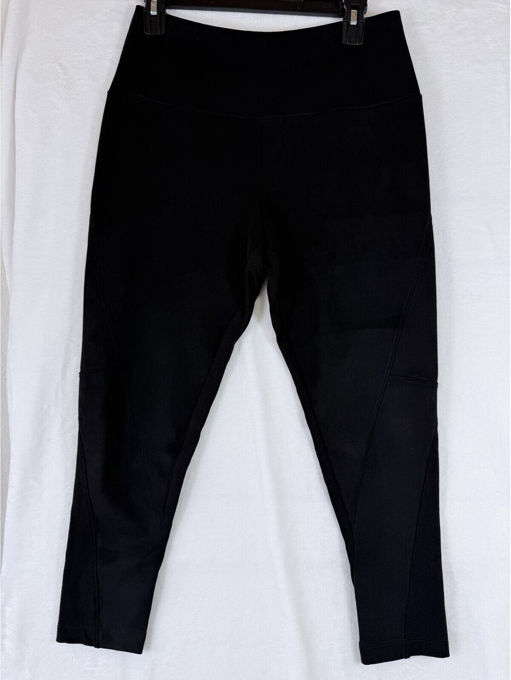 Women With Control Leggings Small Petite Black Faux Suede Womens Slimming SP